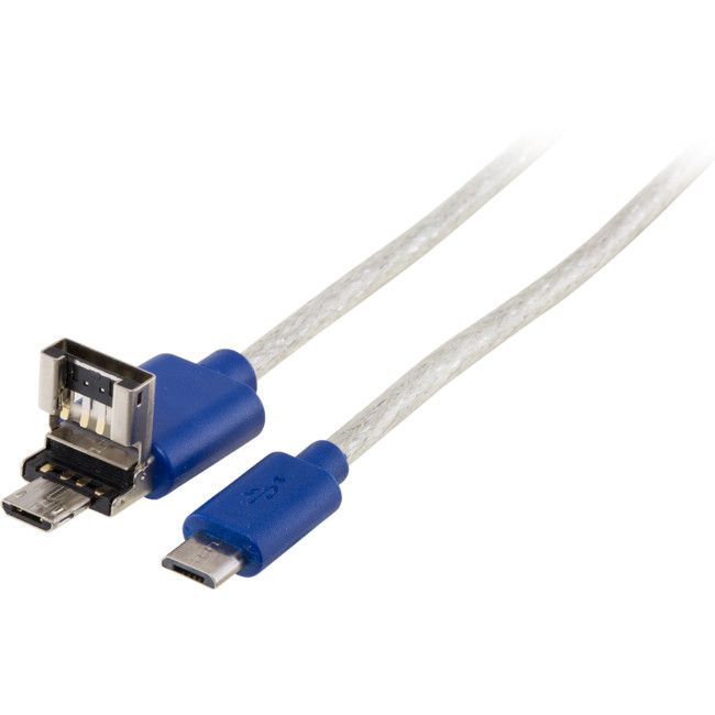 USB-A plug converts to an OTG Micro-B connector!