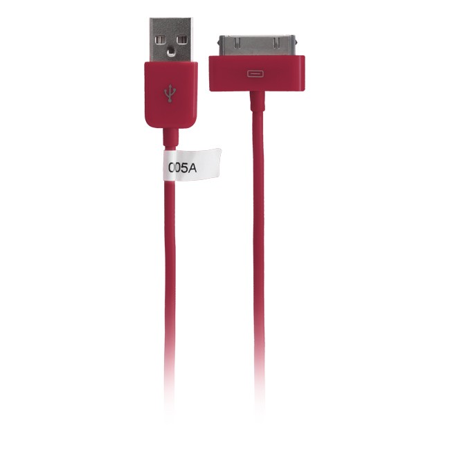 IPLEAD1P – 1METRE – USB-A PLUG TO IPOD LEAD PINK