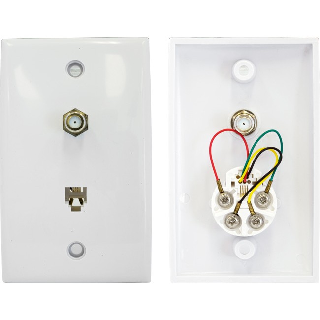 PR3870 TV WALL PLATE WITH TELEPHONE