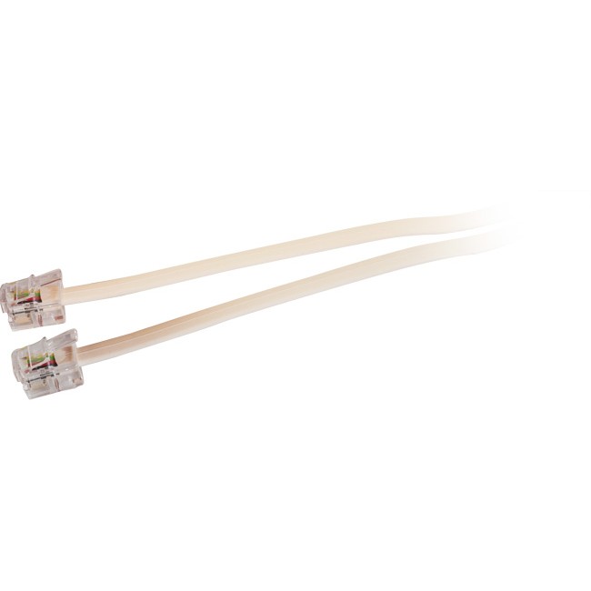 LC0051B/IVY (TEL5052) – 2METRES – 6P4C MODULAR / TELEPHONE PLUG LEAD – IVORY