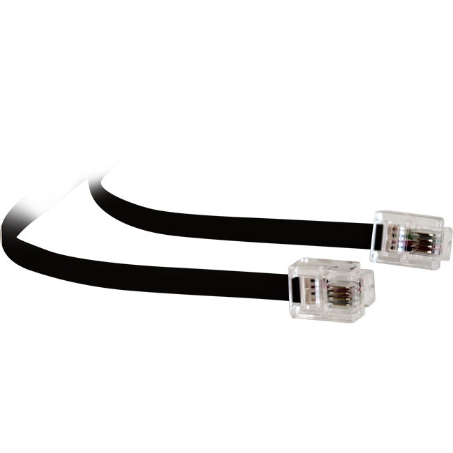 TEL5150 – 2METRES – 6P4C MODULAR / TELEPHONE PLUG LEAD – BLACK