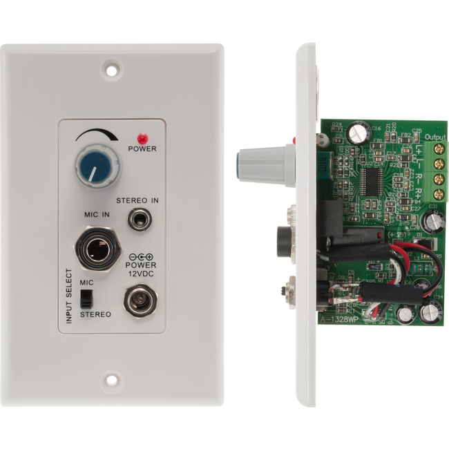 PRO1328WP STEREO AUDIO POWER AMPLIFIER WALL PLATE