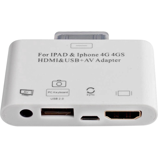 IPDHDMI2 HDMI+AV+USB+SYNC ADAPTOR FOR IPAD 2 IPHONE 4