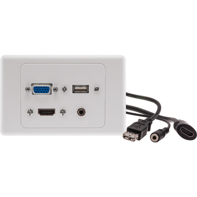 PRO1345 HDMI+VGA+USB+3.5MM AUDIO WALL PLATE