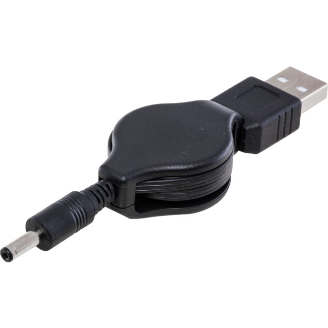 LC7224 0.8M USB2 PLUG TO 1.3MM DC PLUG RETRACTABLE LEAD